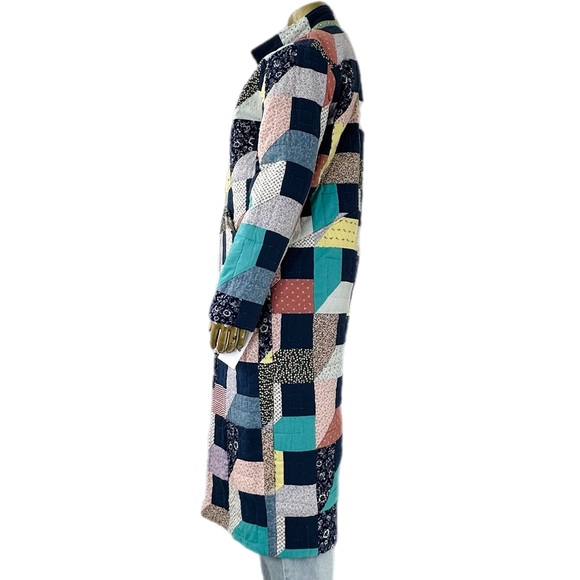 CUSTOM TAILOR-MADE PATCHWORK QUILT JACKET - Picture 6 of 12